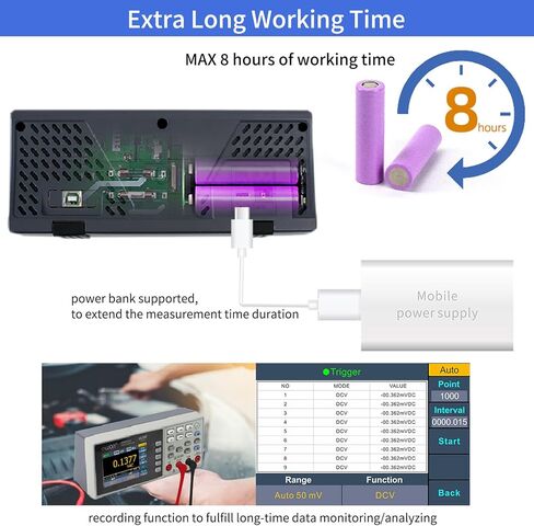 OWON Desktop Digital Multimeter with 3.5-inch LCD Display, Measures AC/DC Current, Voltage, and Temperature with True RMS Capability,Designed for Laboratories, Instruments, and Factories XDM1041 in Kuwait