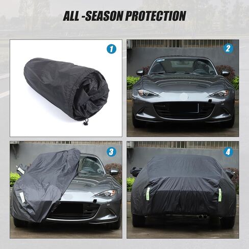 غطاء سيارة مخصص متوافق مع Mazda MX-5 Miata RF 2016-2024، غطاء سيارة للحماية من الشمس والأشعة فوق البنفسجية والغبار والثلج، غطاء حماية خارجي in Kuwait