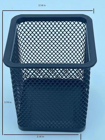 Metal Mesh Desk Organizer,Pen Holder for Desk with Drawer, Multi-functional Caddy Pen Organizers with 3 Compartments, Black in Saudi Arabia