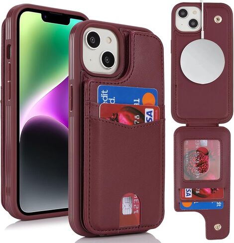 for iPhone 11 case with Credit Card Holder mag Safe,for iPhone 11 Phone Leather Case Wallet for Women Compatible mag Safe Wallet Detachable 2-in-1 for Men-Beige in Kuwait