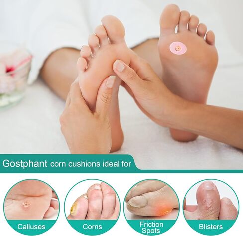 Corn Cushions, Self-Stick Callus Cushions, Corn Pads for Toes, Feet, Bottom of Foot, Heel | Protect Calluses and Reduce Friction - Oval Shape, 10 Sheets (90 Count Total) in Saudi Arabia