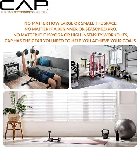 CAP Barbell 100 LB Coated Hex Dumbbell Weight Set with Vertical Rack in Saudi Arabia
