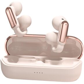 Clip On Earphones, Open Ear Clip Wireless Earphones Bluetooth 5.4, Gym Earbuds Clear Voice Call Lightweight & Comfortable Stable Fit, 35 Hours PlayTime for Indoor and Outdoor Sports - Rosegold