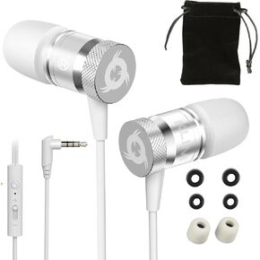 KLIM Fusion Earbuds with Microphone - Long-Lasting Wired Earphones + 5-Year Warranty - in Ear Headphones - Gaming Ear Buds with Mic and Volume - Noise Cancelling Audifonos - 3.5mm Jack - Green