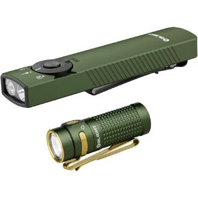 OLIGHT Arkfeld Pro EDC Flashlight Bundle with Baton4 Rechargeable LED Pocket Flash Light 1300 Lm