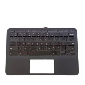 Replacement for HP Chromebook 11MK G9 EE Laptop Upper Top Cover Case Palmrest Keyboard Assembly Part M44258-001 Black