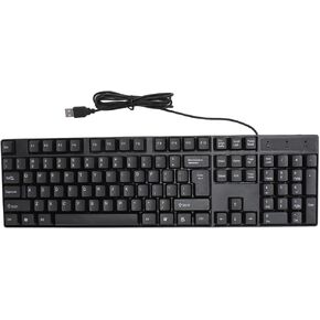Wired Minority Language Keyboard, Universal 104 Keys Ergonomic USB Gaming Keyboard, 4.2 ft Long Cable Computer Keyboard for Office (Russian)