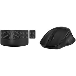 Bundle of HP 960 Ergonomic Wireless Keyboard - Connect 3 Devices with Bluetooth & Unifying Dongle Connectivity + HP 480 Comfort Bluetooth Mouse - Contoured Shape - Bluetooth® 5.3- Multi-OS Compatible