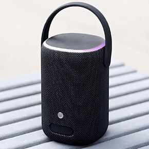 AT&T Professional Series 50W Bluetooth Speaker Gray Premium Wireless Audio Handle Design Portable Speaker for Home, Kitchen, Outdoor