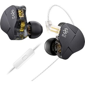 Kinboofi CCZ MC01 in Ear Monitor,10MM Dual-Magnet Large DD Gaming Earbuds, IEMS for Gaming,in Ear Monitor Headphones with 5N OFC Detachable Cable No Mic for Musicians Audiophile (Black, No MIC)