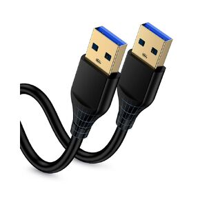 USB to USB Cable 10ft, Male to Male USB A To USB A Cable for WD Hard Drives, PC, Mac, Laptop, PS4, Xbox - USB 2.0 Type A Impresora Long Usba to Usba Cord, High-Speed Data Transfer Wire, 10 Foot