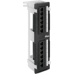 Tecmojo UL Listed CAT6 UTP 12-Port Keystone Patch Panel with 89D Wall Mount Bracket, Vertical/Horizontal Installation Wall Mount 1U Ethernet Patch Panel Punch Down for Cat6, Cat5e, Cat5 Cabling
