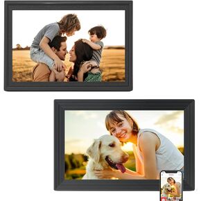 Frameo Digital Picture Frame 2 Pack, 10.1inch, 1 pc Digital Photo Frame with 32GB Memory, 1pc Photo Frame Electronic with 16GB Memory, 1280 * 800IPS Touch Screen, Auto-Rotate, Share Photo Video