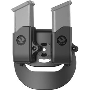 Orpaz Double Mag Pouch Compatible with Glock 43X Magazine Holster, Paddle Attachment