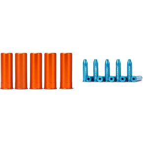 A-ZOOM 12 Gauge SNAP-Cap, Orange, 5PK & Azoom 22 LR Dummy Rounds 10 Pack 10-Pack Precision Dummy Rounds Fits 22 LR Action Proving