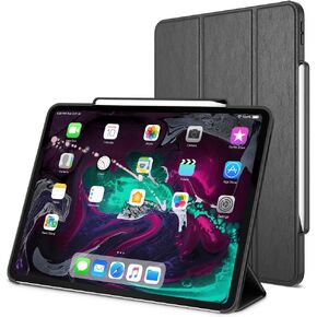 Trianium iPad Pro 12.9 Inch Case, Compatible iPad 12.9 2018 3rd Release (Holder Support Apple Pencil Charging) Heavy Duty Full-Body Rugged Protective Cover Smart Foldable Stand/Auto Wake/Sleep Design