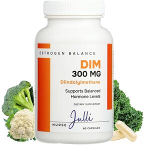 DIM Supplement 300mg | Estrogen Balance for Men and Women | Menopause, PCOS, Hormonal Acne Support & Antioxidant Support for Women | Boosted with Natural Metabolites | Manufactured in the USA | 60 Ct.