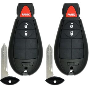 Key Fob Replacement Fits for Dodge Ram 1500 2013 2014 2015 2016 2017 2018 2019 2020 2021/ Dodge Ram 2500 3500 4500 5500 2013-2018 GQ4-53T, 3 Buttons (Pack of 2)