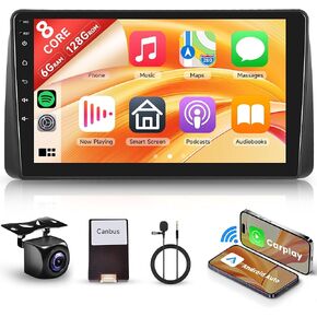 8 Core 6+128G Android Car Stereo for Dodge Grand Caravan 2008-2020 Chrysler Town & Country 2011-2016 Wireless Carplay Android Auto, 9’’ Touch Screen Radio Bluetooth GPS WiFi FM DSP Backup Camera SWC
