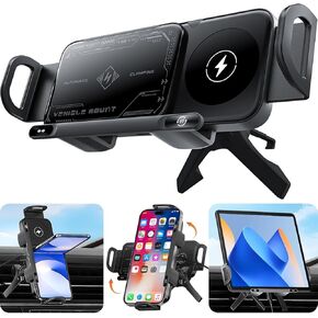 2025 High Intelligent Mobile Phone/Pad,2 in 1 Auto Rotating Phone Holder,Car Charger Fast Charging Cell Phone
