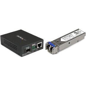 StarTech.com Multimode/Single Mode Fiber Media Converter - Open SFP Slot - 10/100 & Cisco GLC-LH-SM Compatible SFP Module - 1000BASE-LX/LH - 1GE Gigabit Ethernet SFP - LC 20km