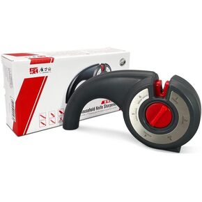 Rolling Knife Sharpener Kit, Rolling Knife Sharpener with 2 Diamond & 1 Corundum Discs,15 & 20 Degree Magnetic Angle for Kitchen Knives,Work Sharp Kitchen Knife Sharpener