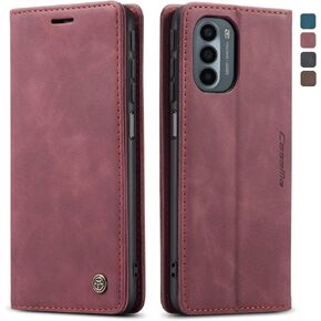 Kowauri Case for Moto Edge 2022 Case,Classic Design Leather Wallet Magnetic Closure Flip Case with Kickstand Card Holder Slot Shockproof Protective Cover for Motorola Moto Edge 2022 (6.6 inch),Coffee