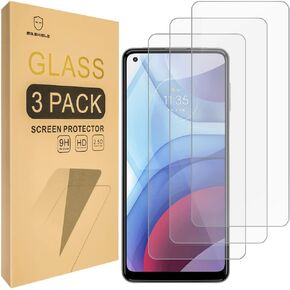 Mr.Shield [3-Pack] Designed For Motorola (Moto G10 Play) / Moto G Power (2021)[Upgrade Maximum Cover Screen Version] [Tempered Glass] [Japan Glass with 9H Hardness] Screen Protector