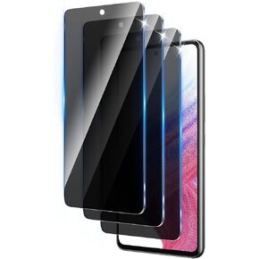 3 Pack Privacy Screen Protector Designed for Samsung Galaxy A51 / A53 / A52 / A52s,Full Coverage Anti-Spy Tempered Glass Film,9H Hardness,Anti-Fingerprint,Bubble Free,Easy to Install