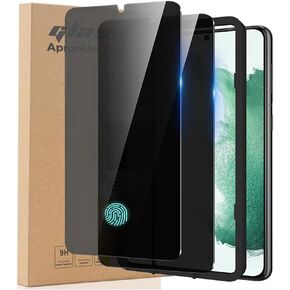 for Samsung Galaxy [S24 Plus] / [S25 Plus] Privacy Screen Protector Tempered Glass with Installation Frame [ 0.1S Fingerprint Unlock] Anti Spy Case Friendly for Samsung Galaxy [S24+] / [S25+]
