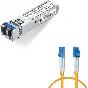 1 Pack 1000Base-LX Module and 1 Pack LC to LC Fiber Patch Cable Single Mode Duplex - 3m(10ft) - OS2