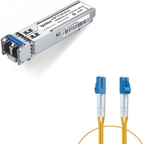 ipolex 1 Pack 1.25G SFP Transceiver and 1 Pack LC to LC Fiber Patch Cable Single Mode Duplex - 2m(7ft) - OS2
