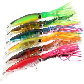 Sport-Fishing-Friends Squid Soft Bait 6-Pack, 140mm, 40g