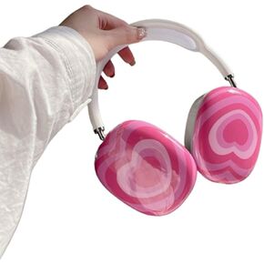 Cute Cartoon Rose Red Love Heart Case for AirPods Max Headphones,Accessories Ultra Earphone Protective Cover for AirPods Max for Girls Boys