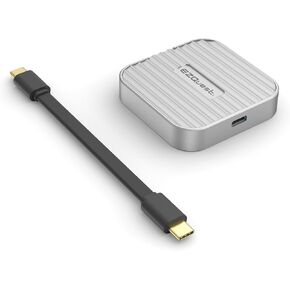 EZQuest Portable Magnetic USB-C M.2 NVMe SSD Enclosure - Built in Magnet Compatible with Magsafe - 10Gbps High Speed Transmission - Direct Storage of 4K ProRes Video - LED Connection Indicator