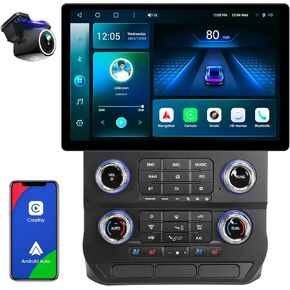 13.1 inch Android 13 Car Stereo Radio for Ford F150 2015-2021 Android Auto Carplay Touch Screen 5G WiFi Bluetooth GPS Navigation 6+64G Head Unit Upgrade Replacement Kit