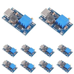 ​​10-Pack MT3608 DC-DC Boost Converters – 2V-24V to 5V-28V 2A Step-Up Voltage Regulators with Micro USB Interface​