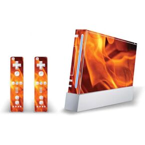 Mightyskins Skin Decal Skin Compatible with Nintendo Wii Console + Two Wiimote Controllers Sticker- Back Draft