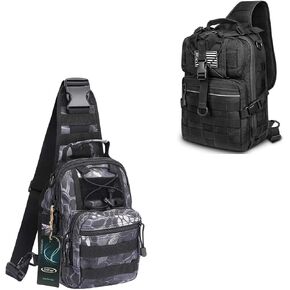 G4Free 2 Different Outdoor Tactical Sling Backpack Molle Edc Rang Bag
