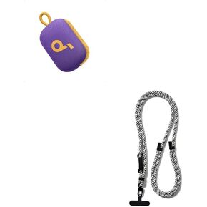 Soundcore Select 4 Go Purple Lanyard for Select 4 Go Speaker, Cell Phone Lanyard for Neck or Shoulder, Adjustable Phone Strap Compatible with Car Keys and Keychains (Black)