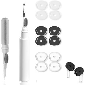 UPDENI 6 Pairs Ear Cover for AirPods 4,Anti Slip Ear Skin Tips Accessories Sport Ultra Thin Slim Soft Silicone Ear Tips Earbuds Gel Cove for Apple Airpods 4 Tips with Cleaning Kit