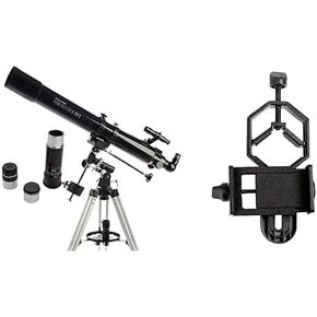 تلسكوب Celestron PowerSeeker 80EQ مع محول الهاتف الذكي الأساسي 1.25 "