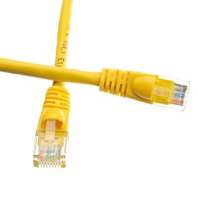 50ft, Yellow RJ45 CAT6 Ethernet Patch Cable, UTP, Snagless/Molded Boot