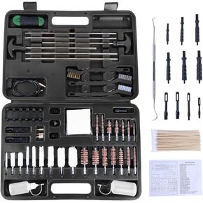 Universal Gun Cleaning Kit, Gun Cleaning Kits for All Caliber Handguns and Rifles, Shotgun,Airsoft-Incl,Gun Brushes,Brass Rods and Wire Rope,Cleaning Swabs,Hunting Gear Gun Accessories for Men