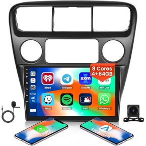 4GB 64GB Stereo for Honda Accord 6th 1998 1999 2000 2001 2002 2003 CarPlay Radio 8 Core Android 13 Head Unit Backup Camera IPS 9 Inch Touchscreen GPS DSP 59UI
