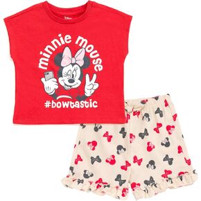 Disney T-Shirt and French Terry Shorts Outfit Set Infant to Big Kid Sizes (12 Months - 14-16) in Kuwait