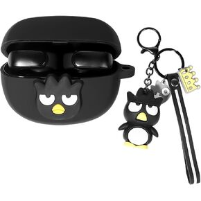 Cute Case for New Bose Ultra Open Earbuds(2024), Suublg Silicone Charging Case Shockproof Protective Cover with Cartoon Doll Anti-Lost Lanyard for Girls Boys Teen