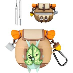 for AirPods 4 (4th Generation) Case Korok Cover,with Keychain and Cleaner Kit,3D Cute Anime Cartoon Yahaha AirPods 4 Case,Protective Silicone Skin Cover for Airpods 4 Case