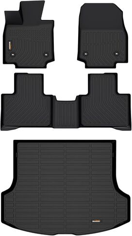 Binmotor-All Weather Floor Mats & Cargo Liner for RX 2016-2022 /RX350/RX450h (No RXL Models)，Heavy Duty Car Floor Liners-Black RX Accessories in Kuwait