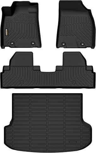 Binmotor-All Weather Floor Mats & Cargo Liner for RX 2016-2022 /RX350/RX450h (No RXL Models)，Heavy Duty Car Floor Liners-Black RX Accessories in Kuwait